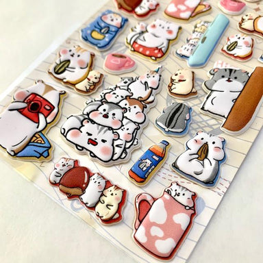 Puffy Hamsters - Nekoni Stickers    