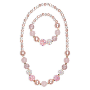 Pinky Pearl - Necklace and Bracelet Set    