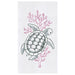 Green Sea Turtle Embroidered Flour Sack Kitchen Towel    