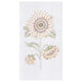 Sunflower Embroidered Flour Sack Kitchen Towel    