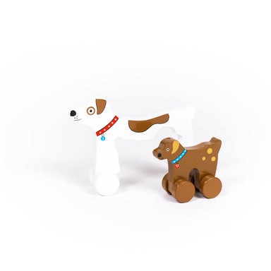 Dog Big and Little Push Toy    