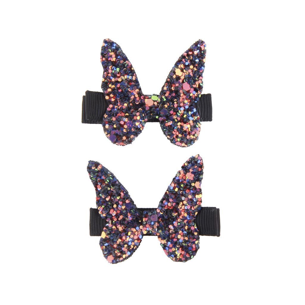 Rockstar Butterfly - Black or Pink Hair Clip    