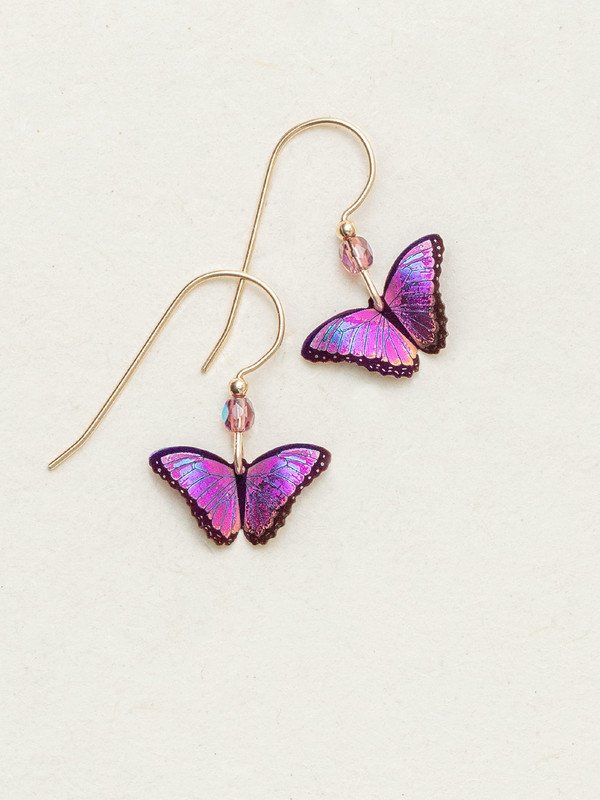 Holly Yashi Petite Bella Butterfly Earrings - Ultra Violet    