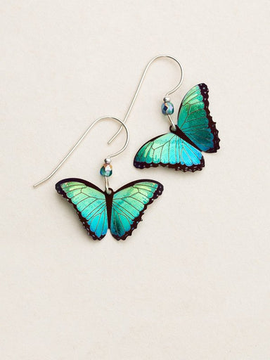 Holly Yashi Petite Bella Butterfly Earrings - Green Flash    