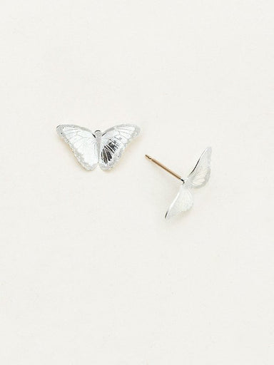 Holly Yashi Petite Bella Butterfly Post Earrings - Silver    