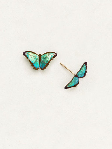 Holly Yashi Petite Bella Butterfly Post Earrings - Green Flash    