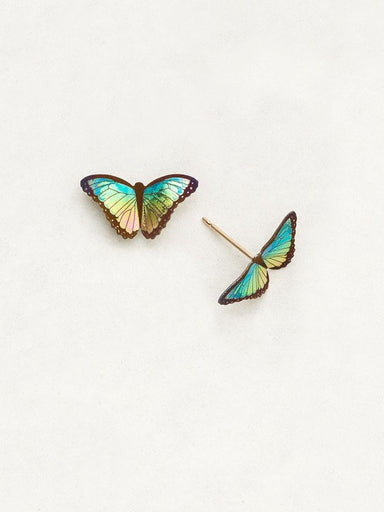 Holly Yashi Petite Bella Butterfly Post Earrings - Island Green    