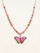 Holly Yashi Bella Butterfly Beaded Necklace - Living Coral    
