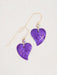 Holly Yashi Healing Heart Earrings - Purple    