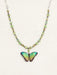 Holly Yashi Bella Butterfly Beaded Necklace - Island Green    