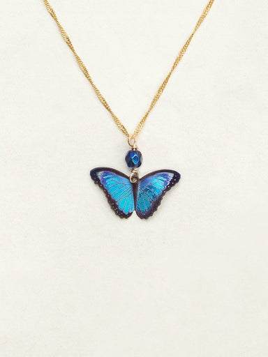 Holly Yashi Bella Butterfly Pendant Necklace - Blue Radiance    
