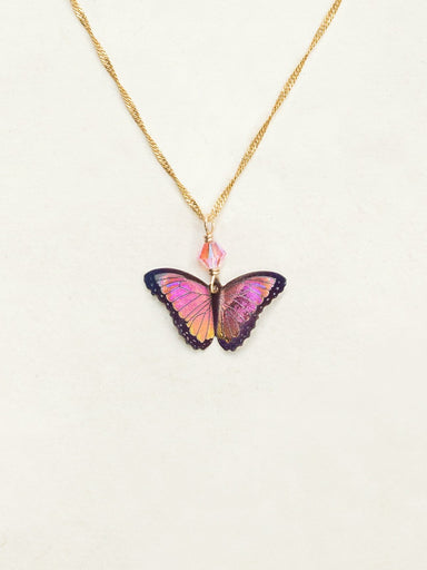 Holly Yashi Bella Butterfly Pendant Necklace - Living Coral    