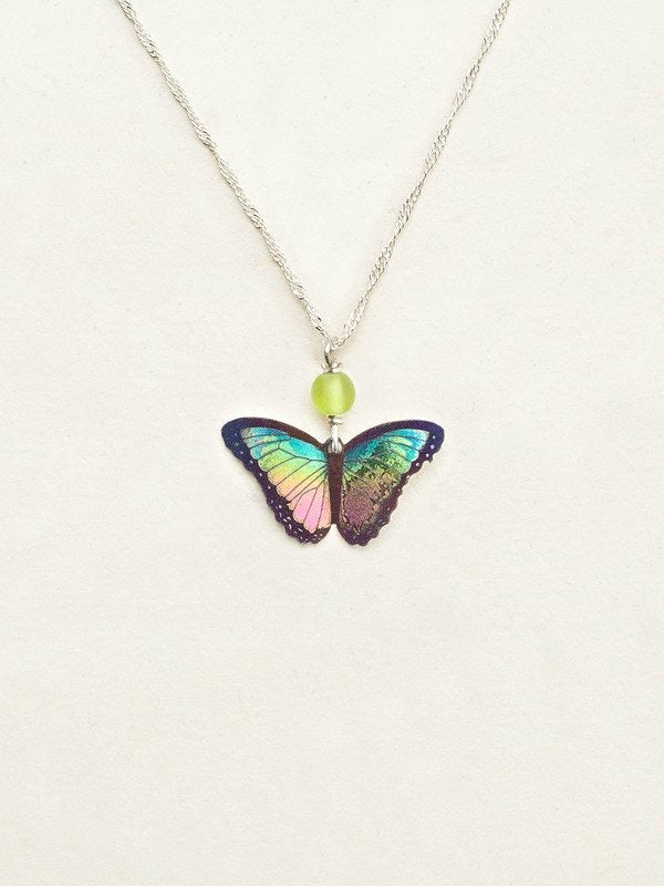 Holly Yashi Bella Butterfly Pendant Necklace - Island Green    