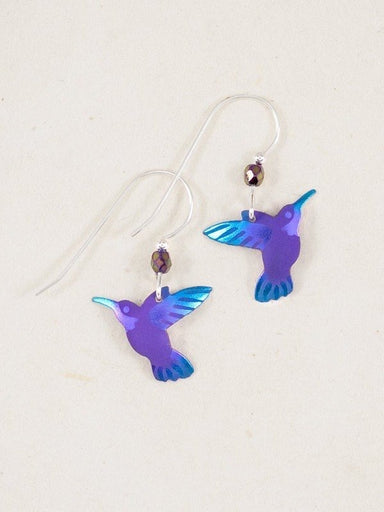 Holly Yashi Hummingbird Earrings - Purple    