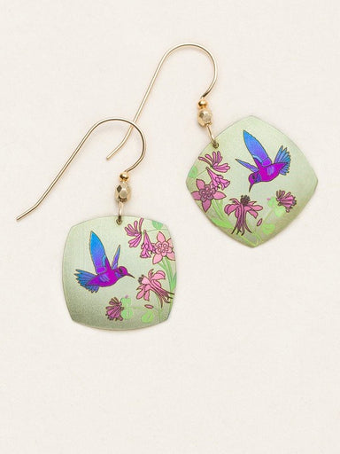Holly Yashi Hummingbird Spring Earrings - Sage    