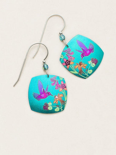 Holly Yashi Hummingbird Spring Earrings - Teal    