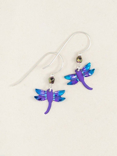 Holly Yashi Dragonfly Earrings - Purple    
