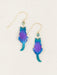 Holly Yashi Sitting Kitty Earrings - Purple/Turquoise    