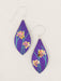 Holly Yashi Iris Flower Earrings - Purple    