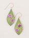 Holly Yashi Iris Flower Earrings - Green    