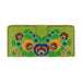 Lavishy Embroidered Polish Flower - Large Flat Vegan Wallet Green .  3272125.1