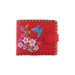 Lavishy Embroidered Cherry Blossom & Butterfly - Medium Vegan Wallet Red .  3272128.2