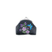 Lavishy Embroidered Butterfly & Cherry Blossom - Vegan Coin Purse Black .  