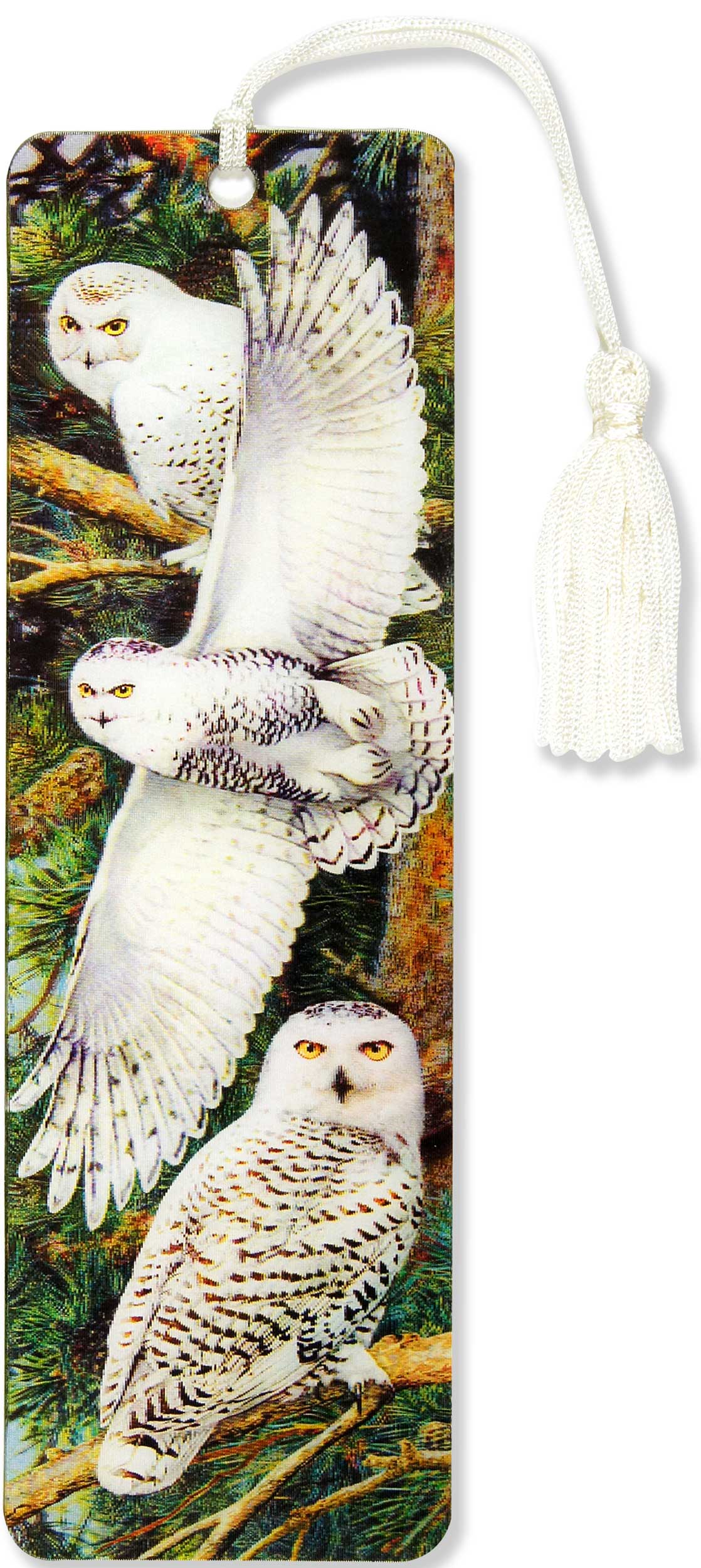 3D Bookmark - Snowy Owls    