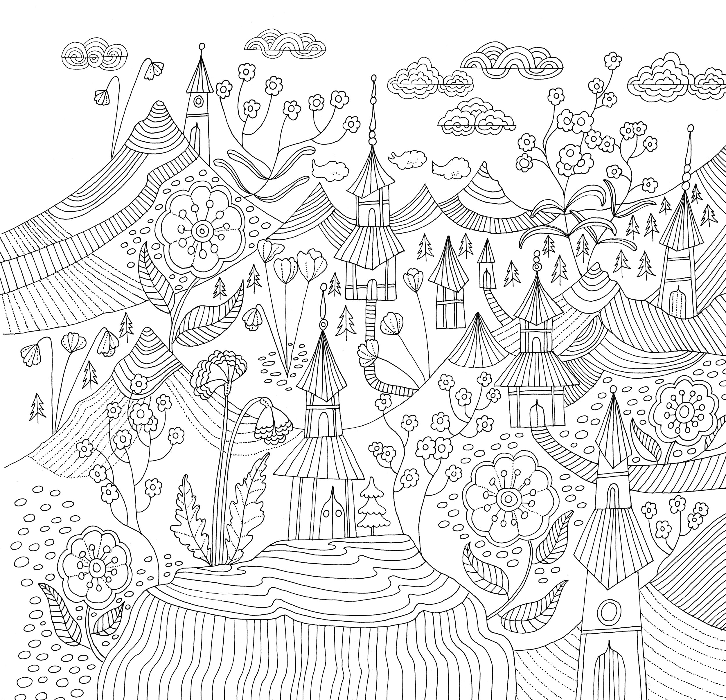 Zen Garden - Artist's Coloring Book    