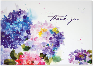 Boxed Thank You Cards - Hydrangeas    