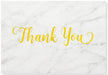 Boxed Thank You Note - White Marble    