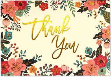 Boxed Thank You Cards - Floral Frame    