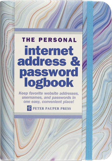 Internet Address & Password Logbook - Blue Agate    