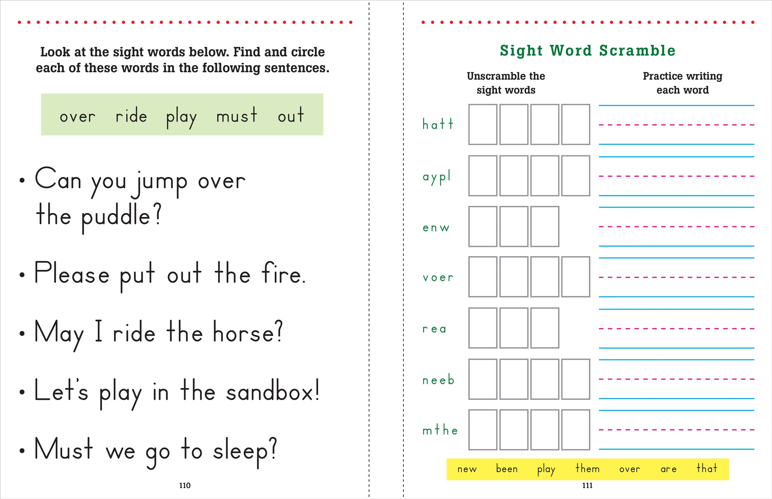 Trace And Learn Sight Words    