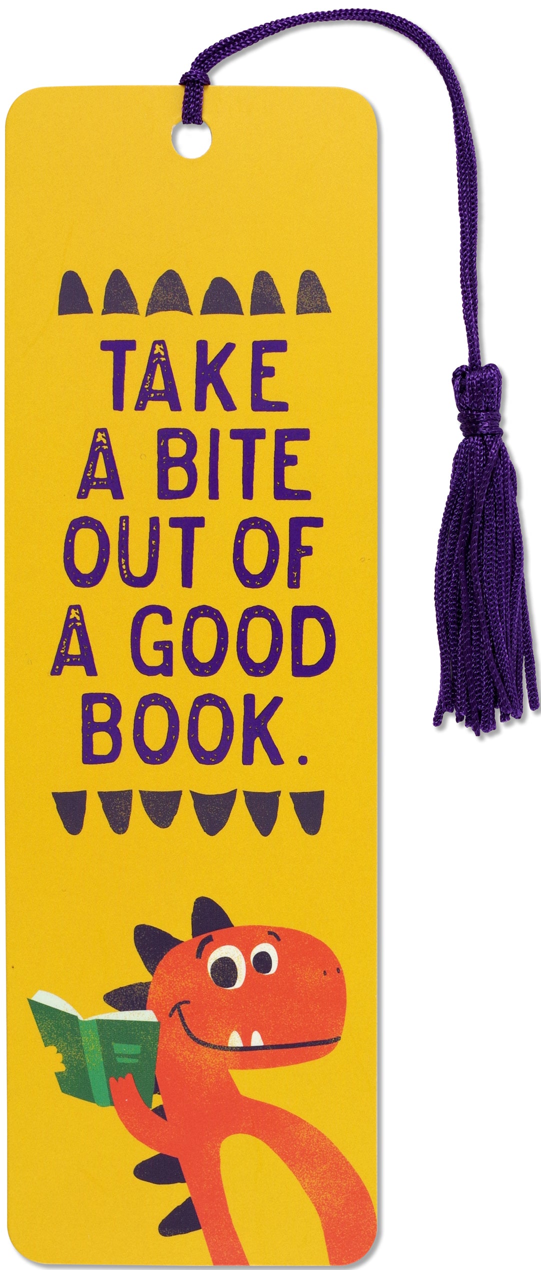 Bookmark - Take A Bite Out Of A Good Book Dino    