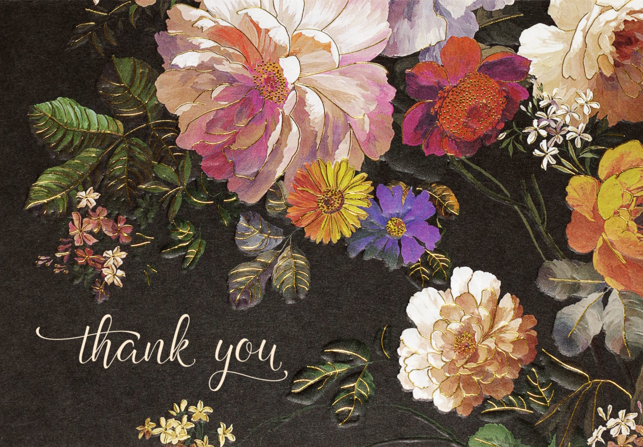 Boxed Thank You Cards - Midnight Floral    