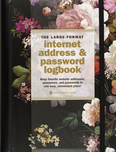 Internet Address & Password Logbook - Midnight Floral    