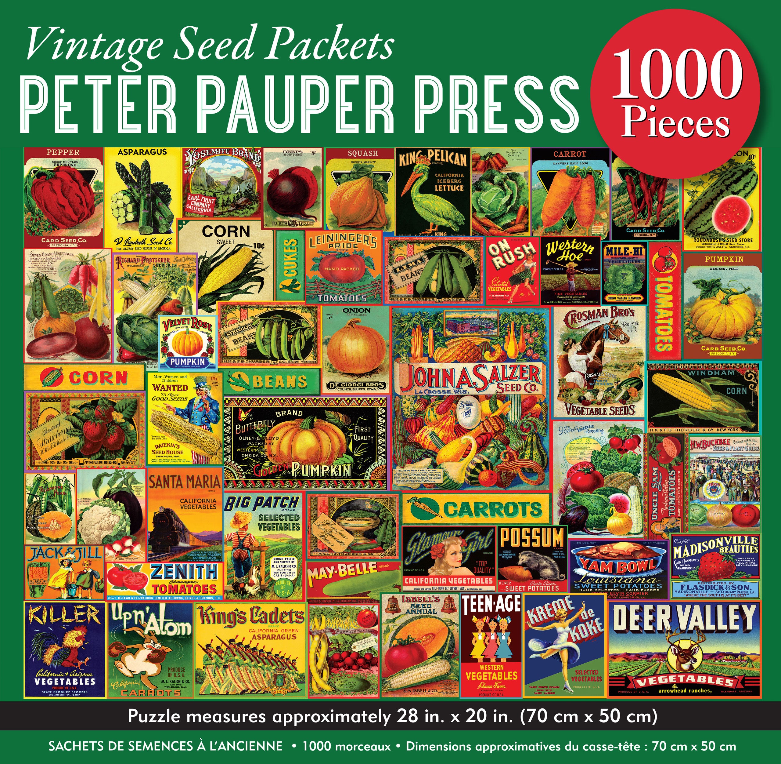 Vintage Seed Packets 1000 Piece Puzzle    