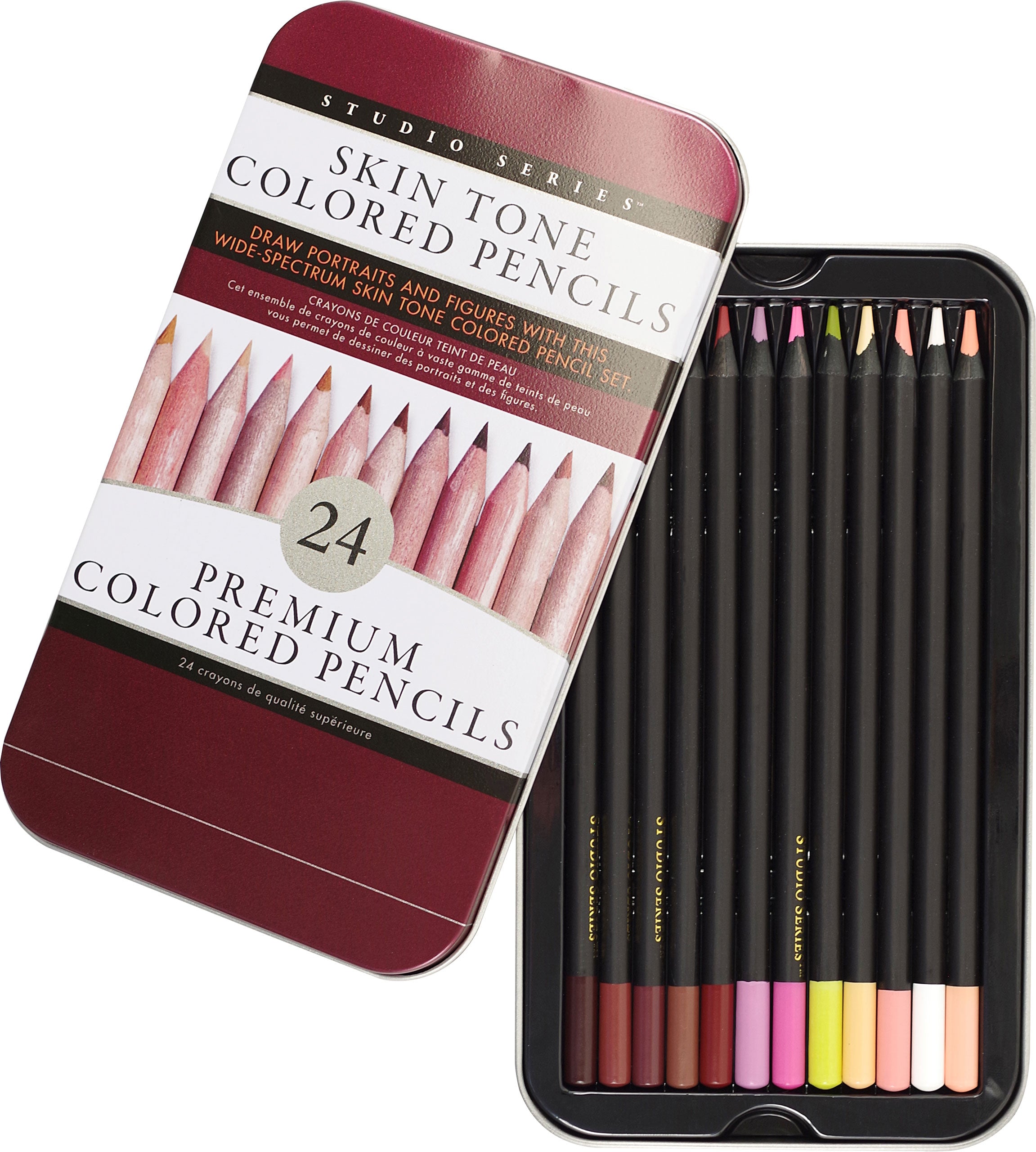 Skin Tone Colored Pencils - 24 Premium Colored Pencils    