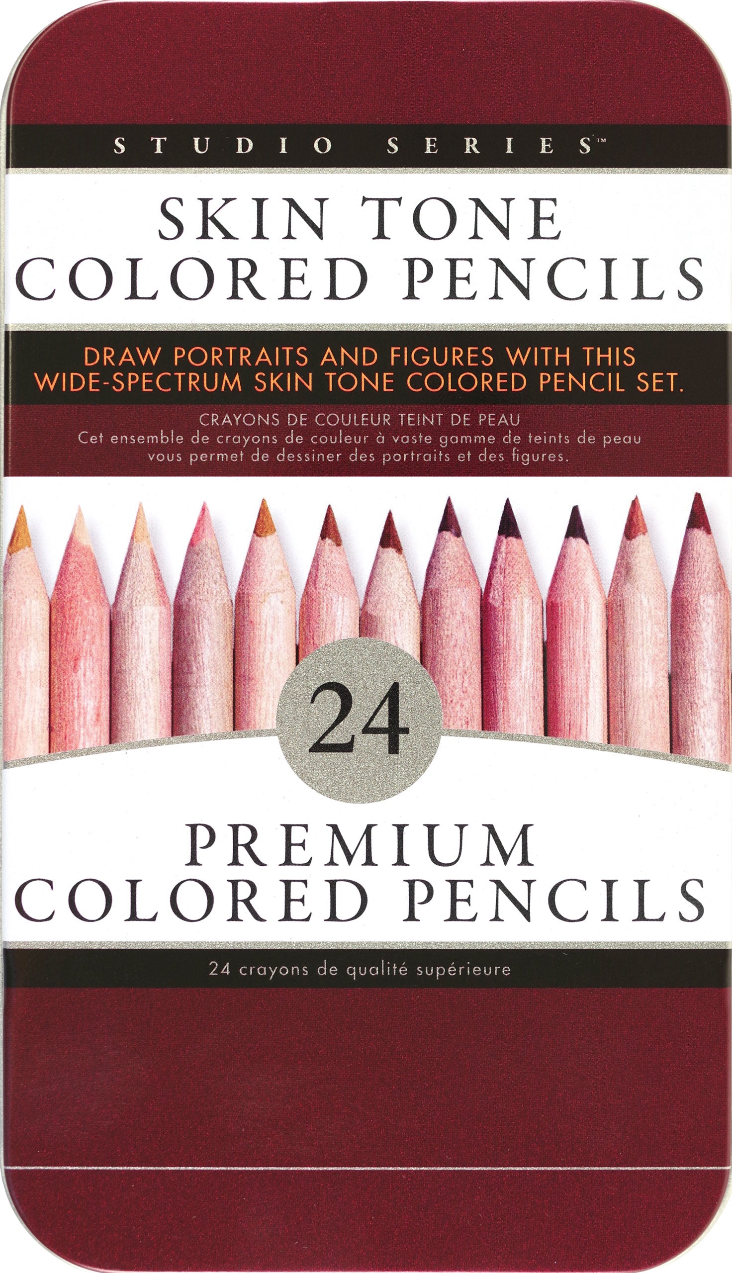 Skin Tone Colored Pencils - 24 Premium Colored Pencils    