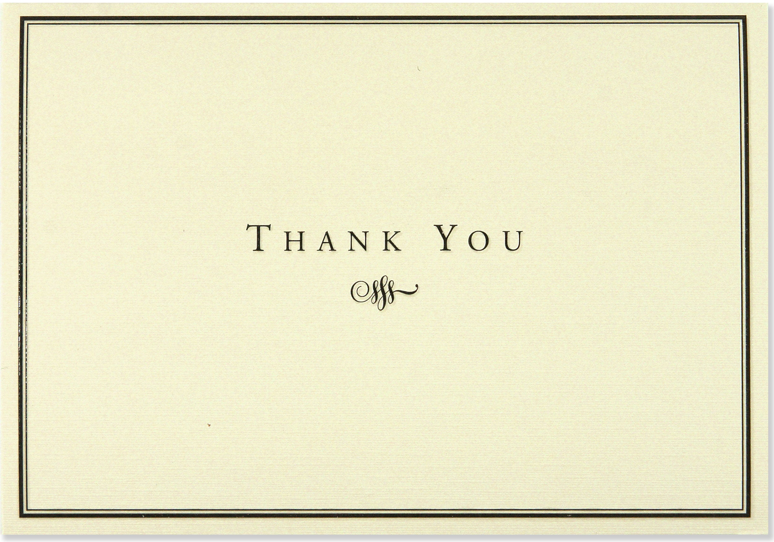 Boxed Thank You Notes - Black and Cream    