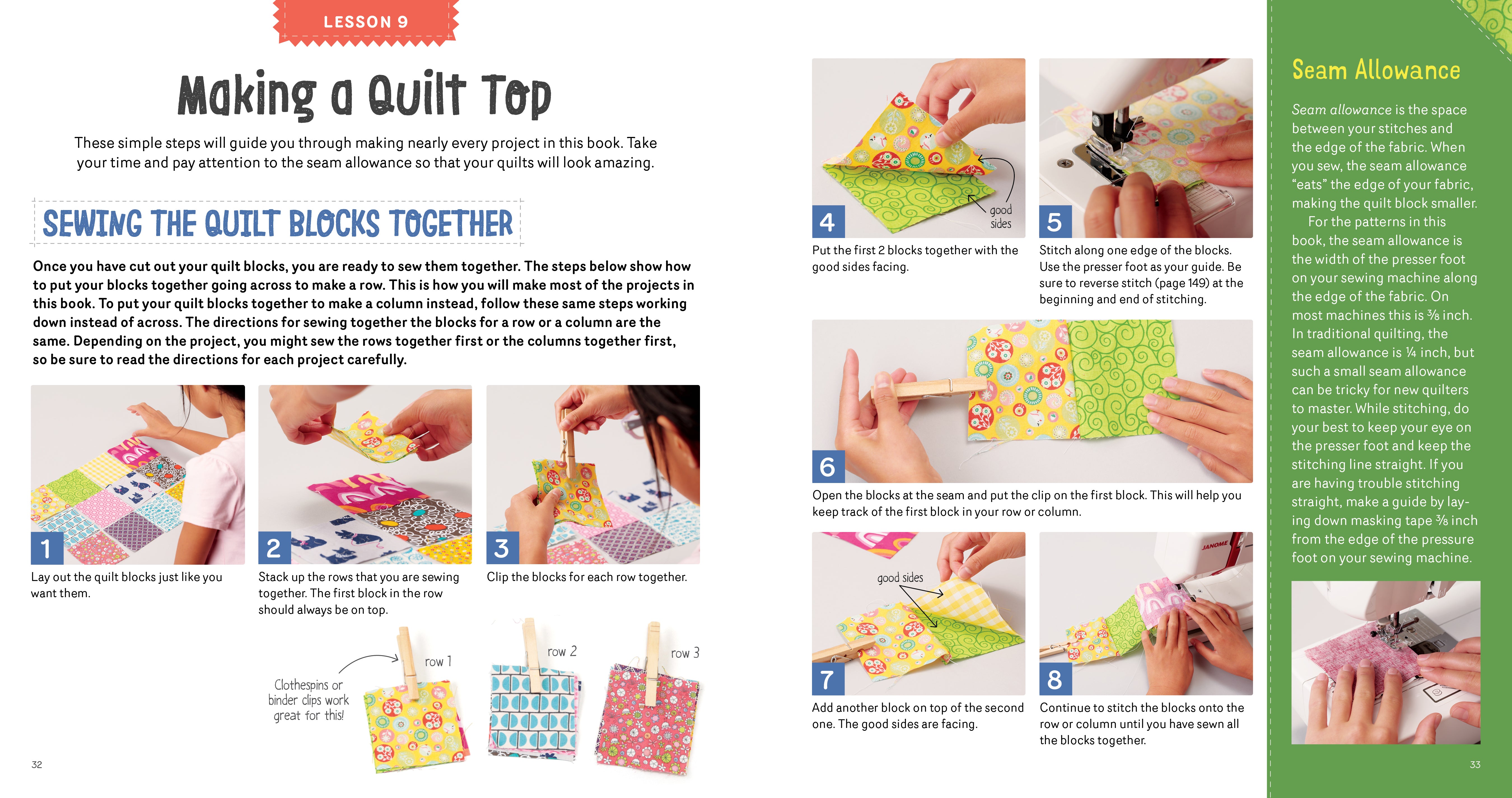 Sewing School Quilts - 15 Projects Kids Will Love To Make    