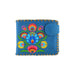 Lavishy Embroidered Polish Style Flora - Medium Vegan Wallet Blue .  3272131.3
