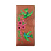 Lavishy Embroidered Hummingbird - Large Flat Vegan Wallet Brown .  3272123.2