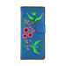 Lavishy Embroidered Hummingbird - Large Flat Vegan Wallet Blue .  3272123.3