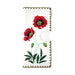Lavishy Embroidered Poppy Flower - Large Flat Vegan Wallet White .  3272124.3
