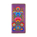Lavishy Embroidered Polish Style Flora - Large Flat Vegan Wallet Purple .  3272122.5