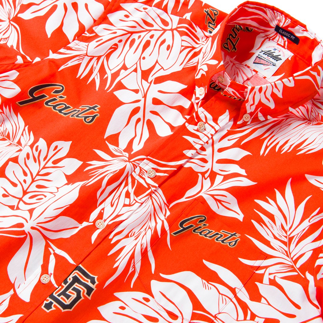 Men's San Francisco Giants Reyn Spooner Orange Aloha Button-Down Shirt