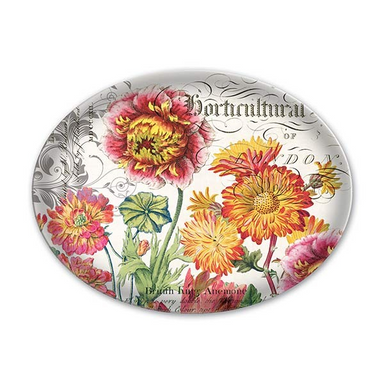 Blooms and Bees Glass Soap Dish    