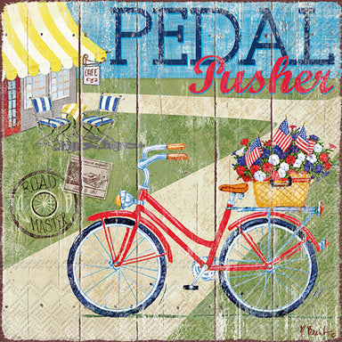 Pedal Pusher Paper Cocktail Napkins    